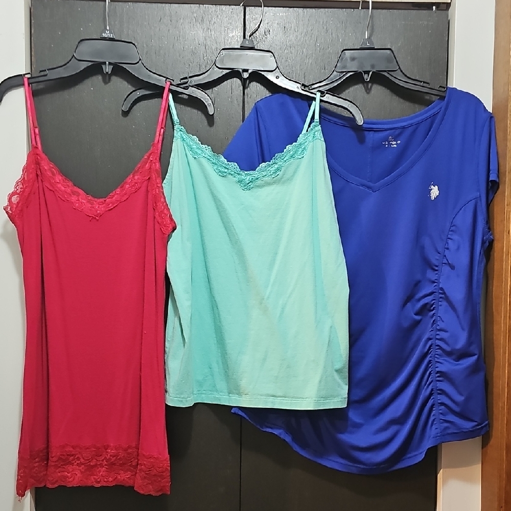 Rue21 Red, Green, and Blue Camisole Set